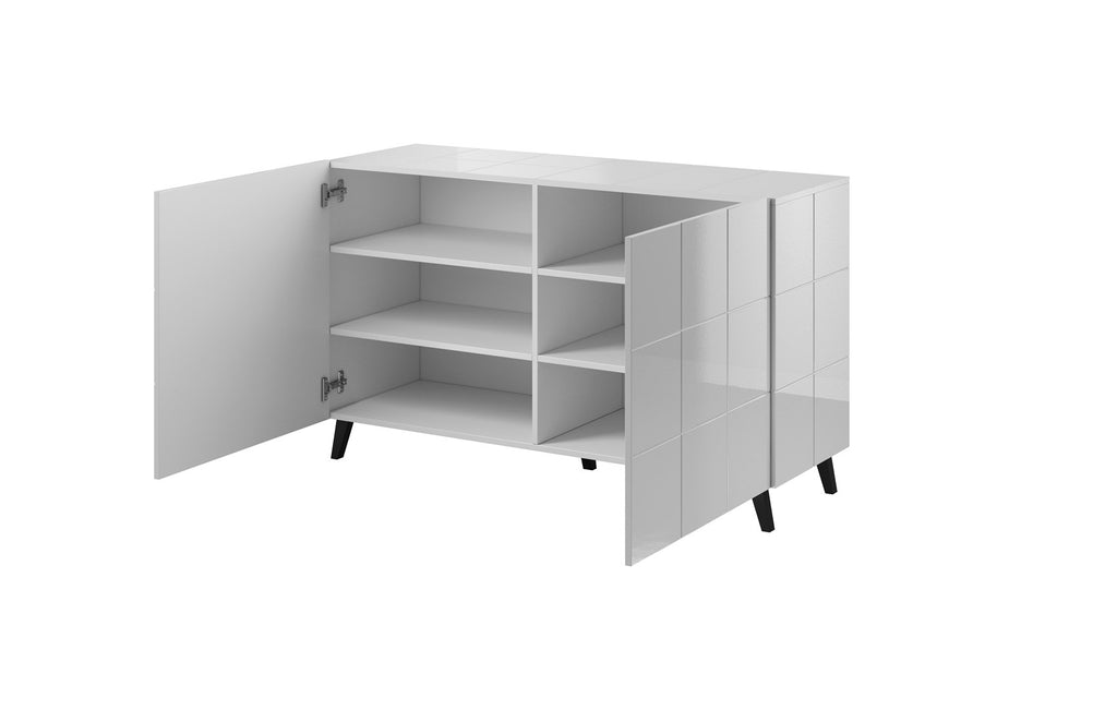 Cama Sideboard 2D REJA White Gloss/White Gloss - Modern Style