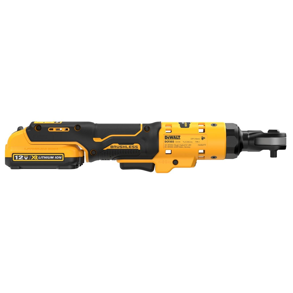 DeWalt 12V 3/8" Open Head Extended Ratchet Bare Unit 81Nm DCF503EN