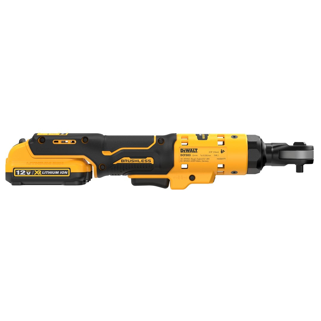 DeWalt 12V 3/8" Open Head Extended Ratchet Bare Unit 81Nm DCF503EN