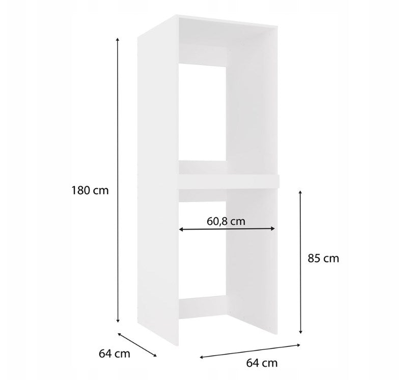 POLA TWIN Washing Machine and Dryer Cabinet - White - Model: TWIN