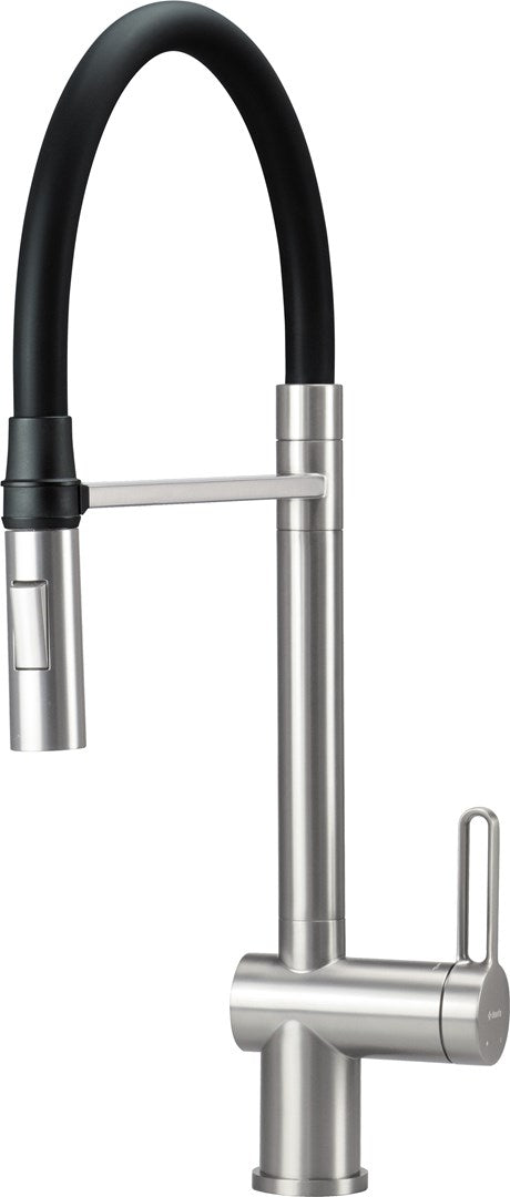 Deante Kitchen Tap Freestanding Stainless Steel Flexible Spout 533mm 2 Spray Modes