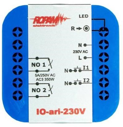 Rose&Tulipani Wireless Controller 230V, Auricle, 2xNO, 2xIN (N) 44411