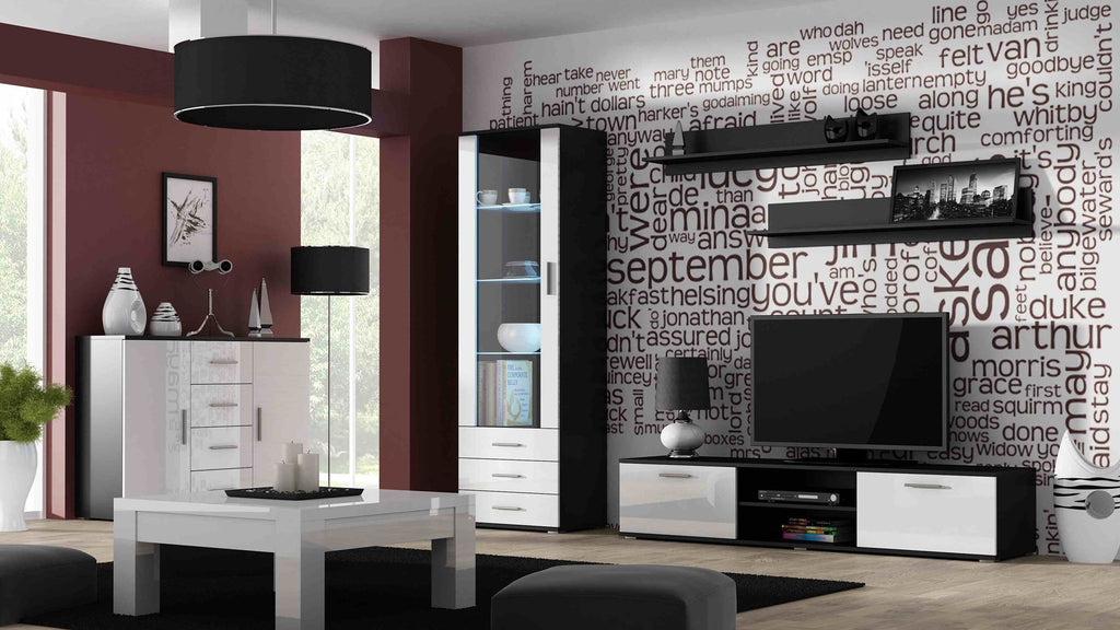 Cama living room sideboard UNI black/white gloss