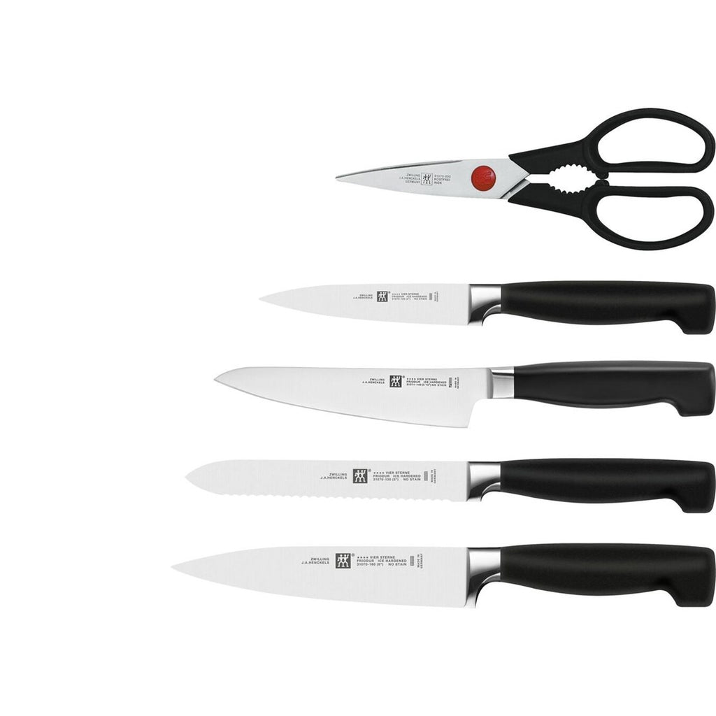 Set of 4 knives in a block Zwilling Four Star - Black