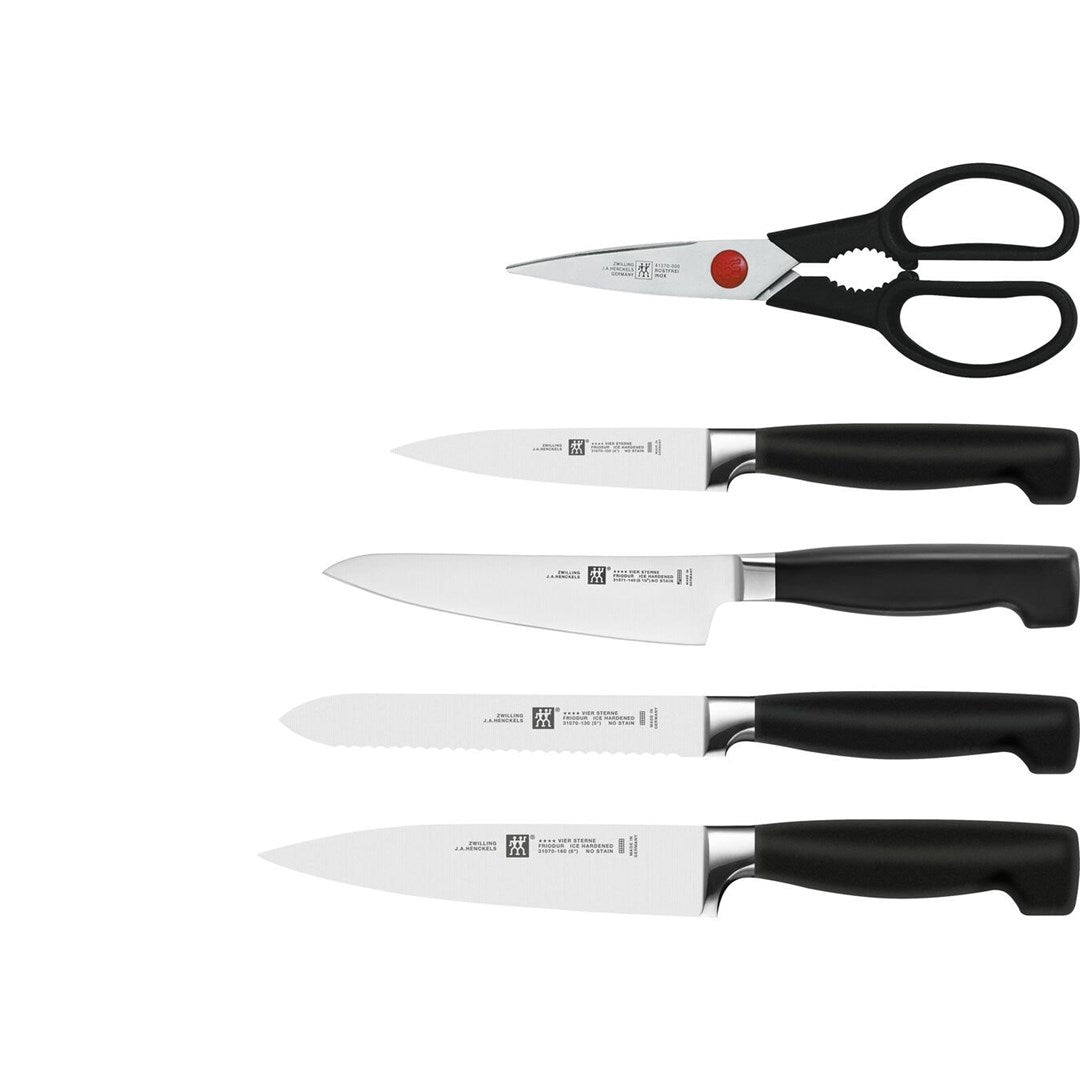 Set of 4 knives in a block Zwilling Four Star - Black