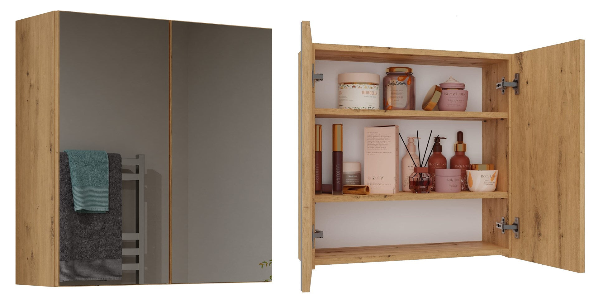 Topeshop POLA 2DL ARTISAN bathroom storage cabinet Oak