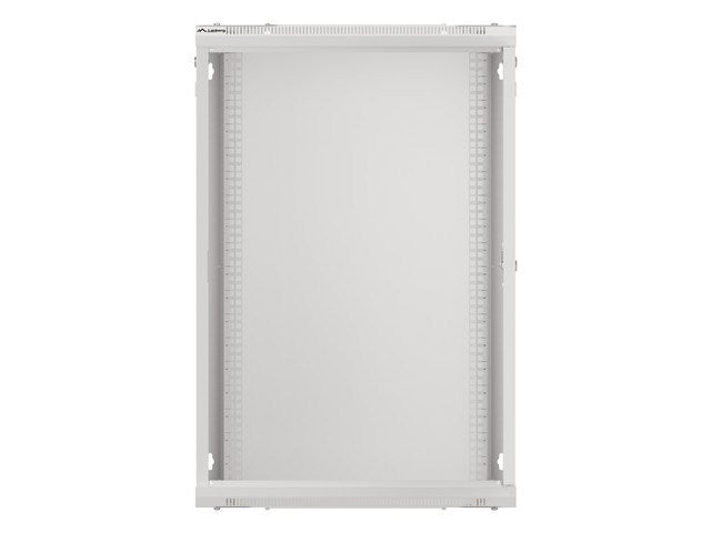 Lanberg wall-mounted installation rack cabinet 19'' 18U 600x450mm gray (glass door)