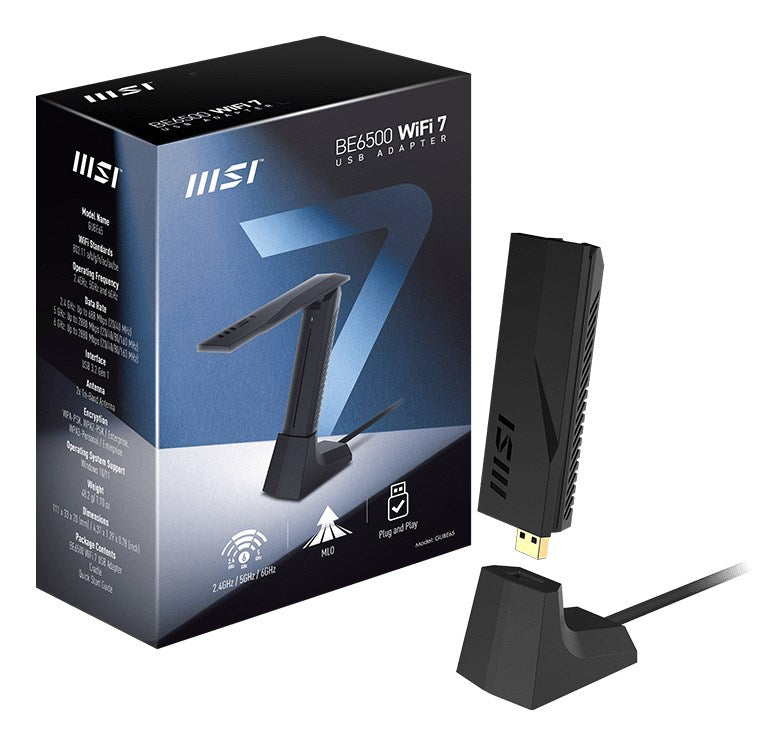MSI BE6500 WiFi7 USB Stick - Dongle - GUBE65