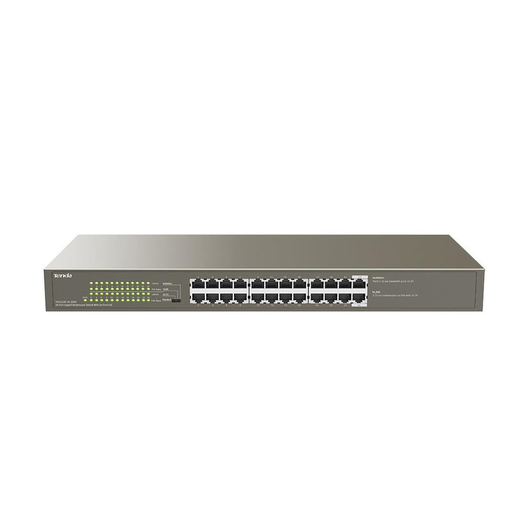 Tenda TEG1124P-24-250W Unmanaged Gigabit Ethernet Switch with PoE 24 Ports Networks