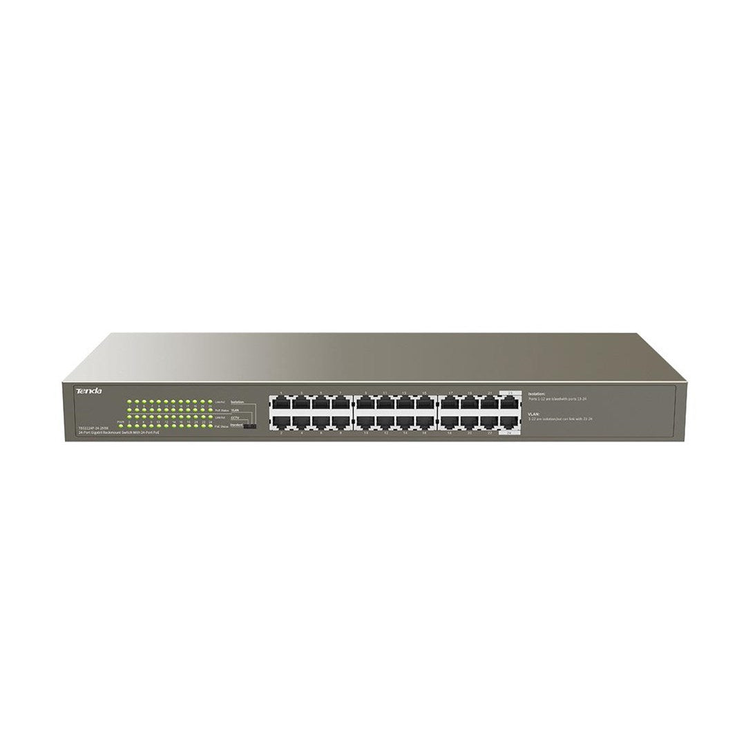Tenda TEG1124P-24-250W Unmanaged Gigabit Ethernet Switch with PoE 24 Ports Networks
