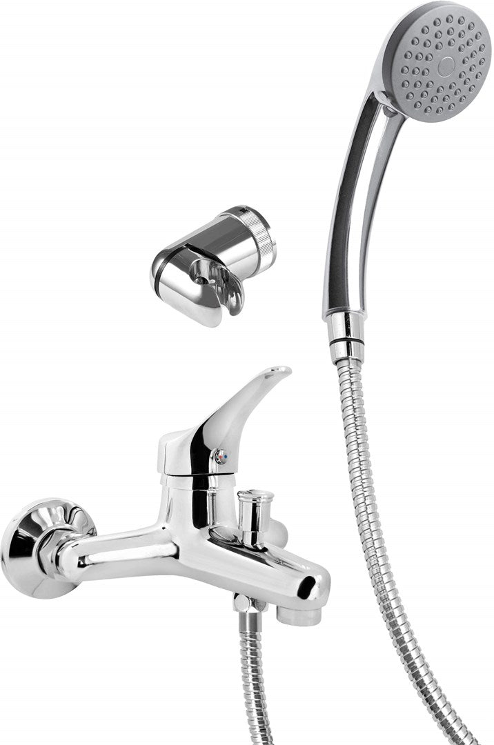 Deante Wall-mounted Bathtub Mixer with Shower Set Chrome Single-lever