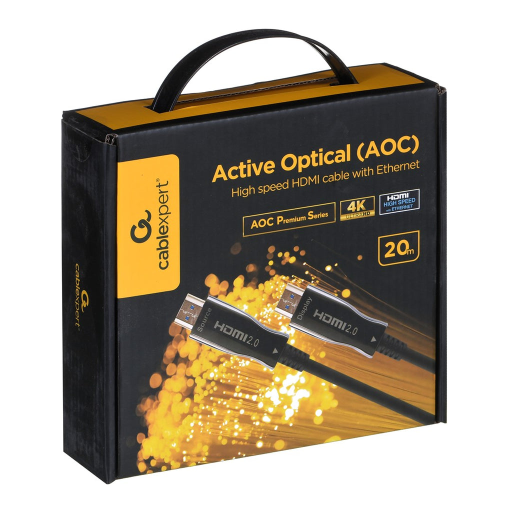 Gembird CCBP-HDMI-AOC-20 M-02 Active Optical HDMI Cable 20 m, HDMI 2.0, 4K UHD, Ethernet