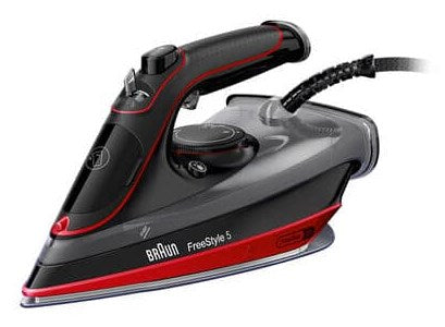 Braun TexStyle 5 Steam Iron Ceramic Soleplate 2700 W Black, Red | Model 0127406020