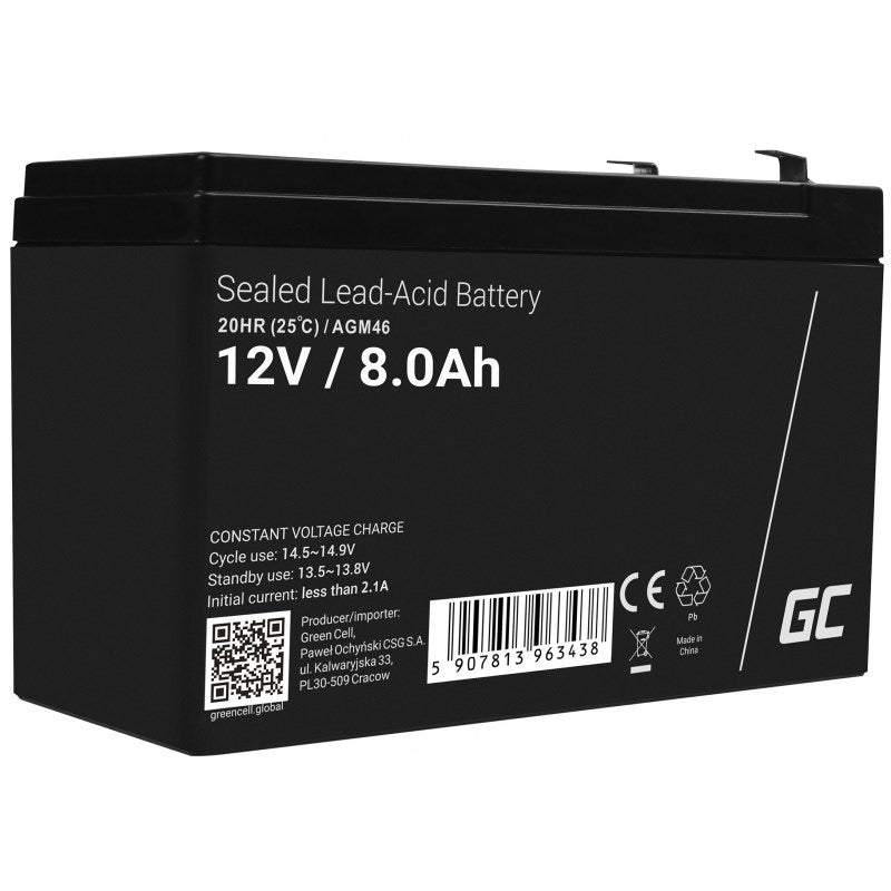 Green Cell AGM46 Industrial Battery 12V 8000mAh