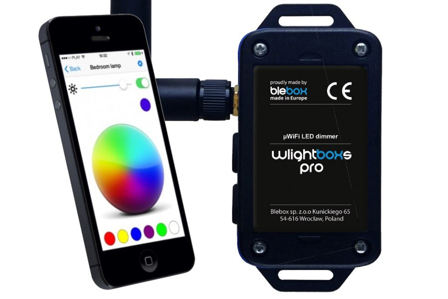 BLEBOX wLightBoxS Pro LED Dimmer 12-24V DC with External Antenna