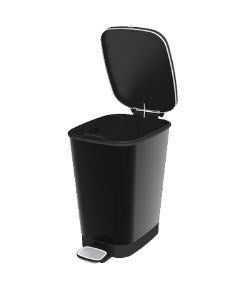 KETER Waste Container 30 L Rectangular Black Pedal Lid Model 237612