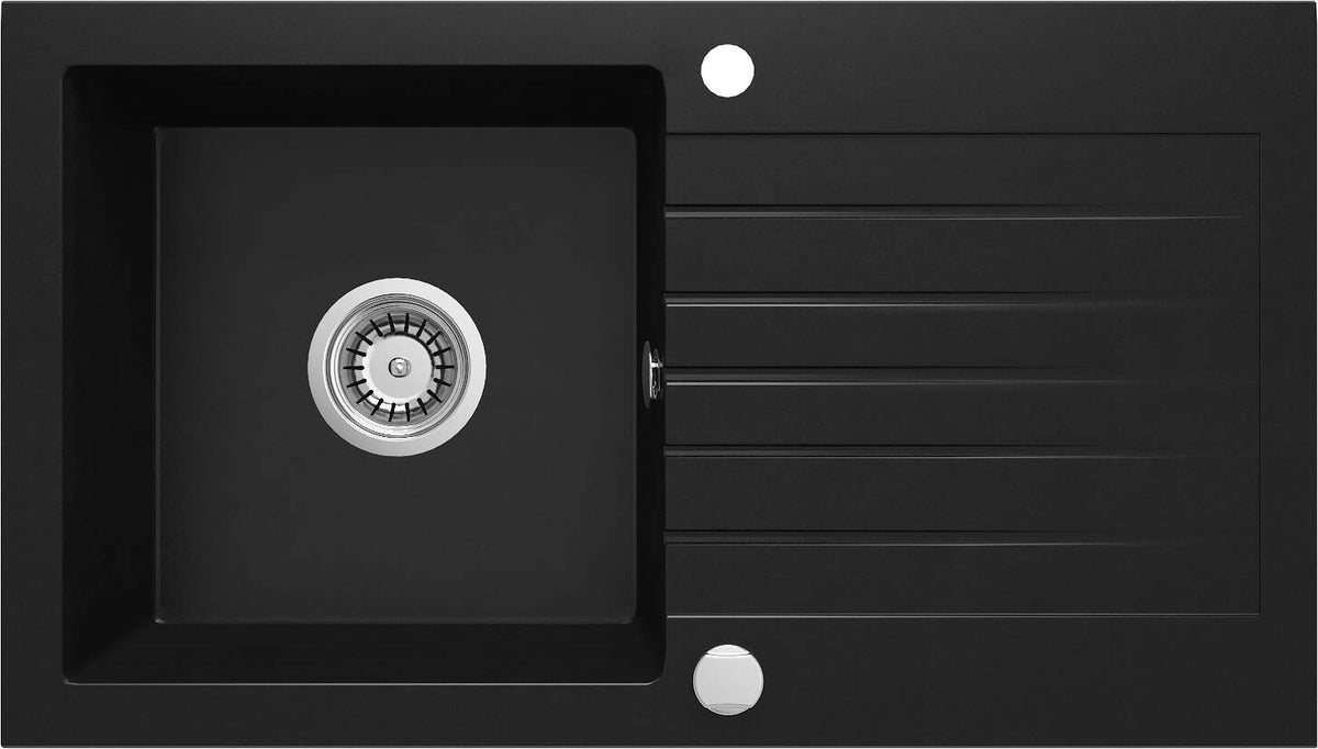 deante 1-Bowl Granite Sink with Drainer, 290 mm Width, 31600 g, Model ZQZ_N113
