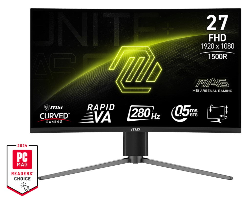 MSI MAG 276CPXF Monitor 27" 1920 x 1080 pixels Full HD LCD Black