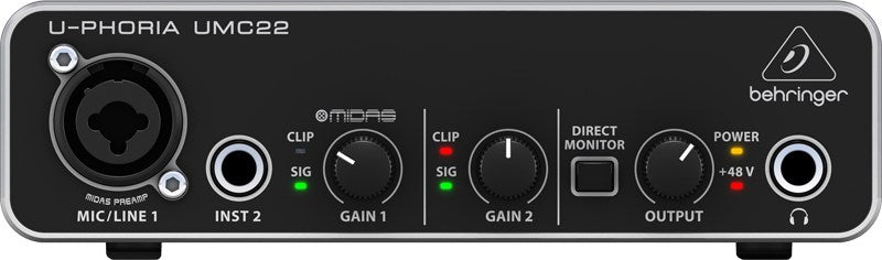 Behringer UMC22 USB Audio Interface Concert/Pre-amp
