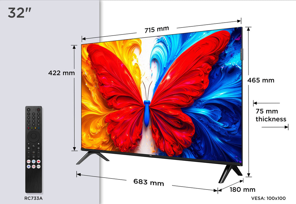 TCL 32" Full HD Smart TV, 1920 x 1080 pixels, Model 32S5L