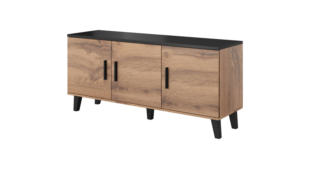 Cama Sideboard LOTTA 150 3D Wotan Oak + Matte Black