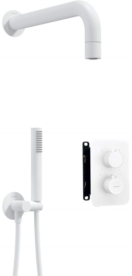Deante Thermostatic Shower Set Concealed Box Chrome Rain Stream
