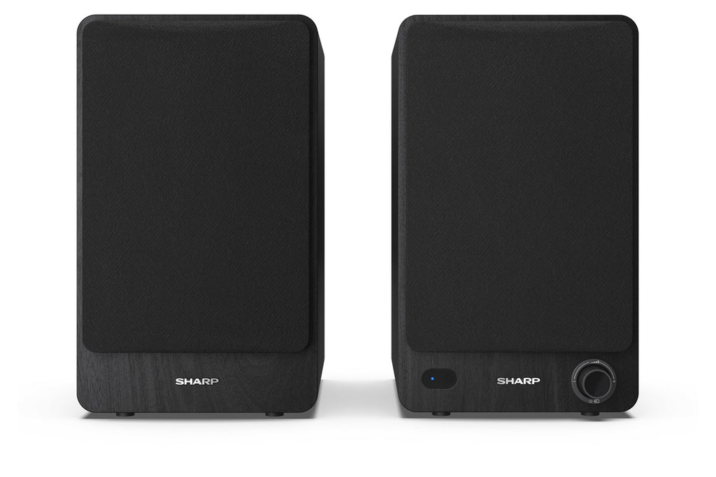 Sharp Bookshelf Speakers 2-way Black Wired & Wireless 60 W