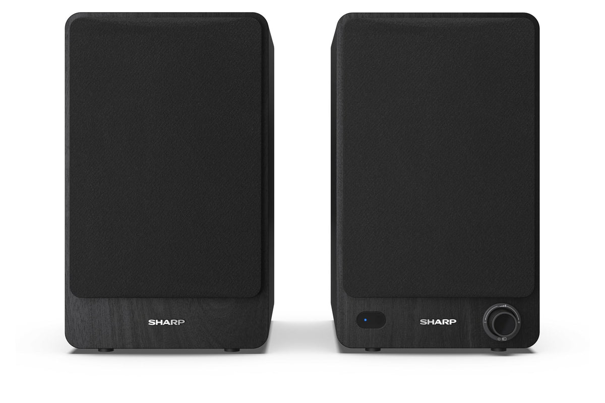Sharp Bookshelf Speakers 2-way Black Wired & Wireless 60 W