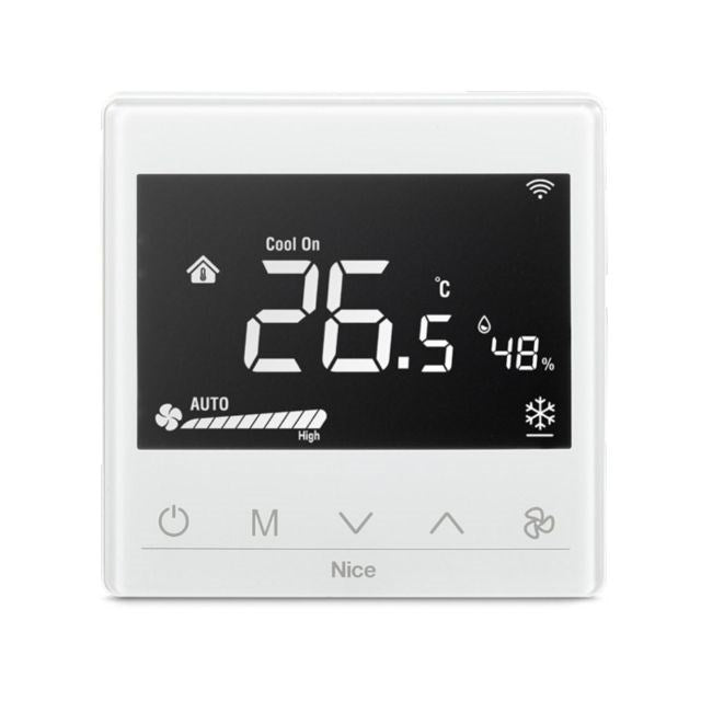 Nice FAN2-CONTROL Digital Thermostat with Z-Wave and Wi-Fi, Max Temp 55°C, 125x100x60 mm