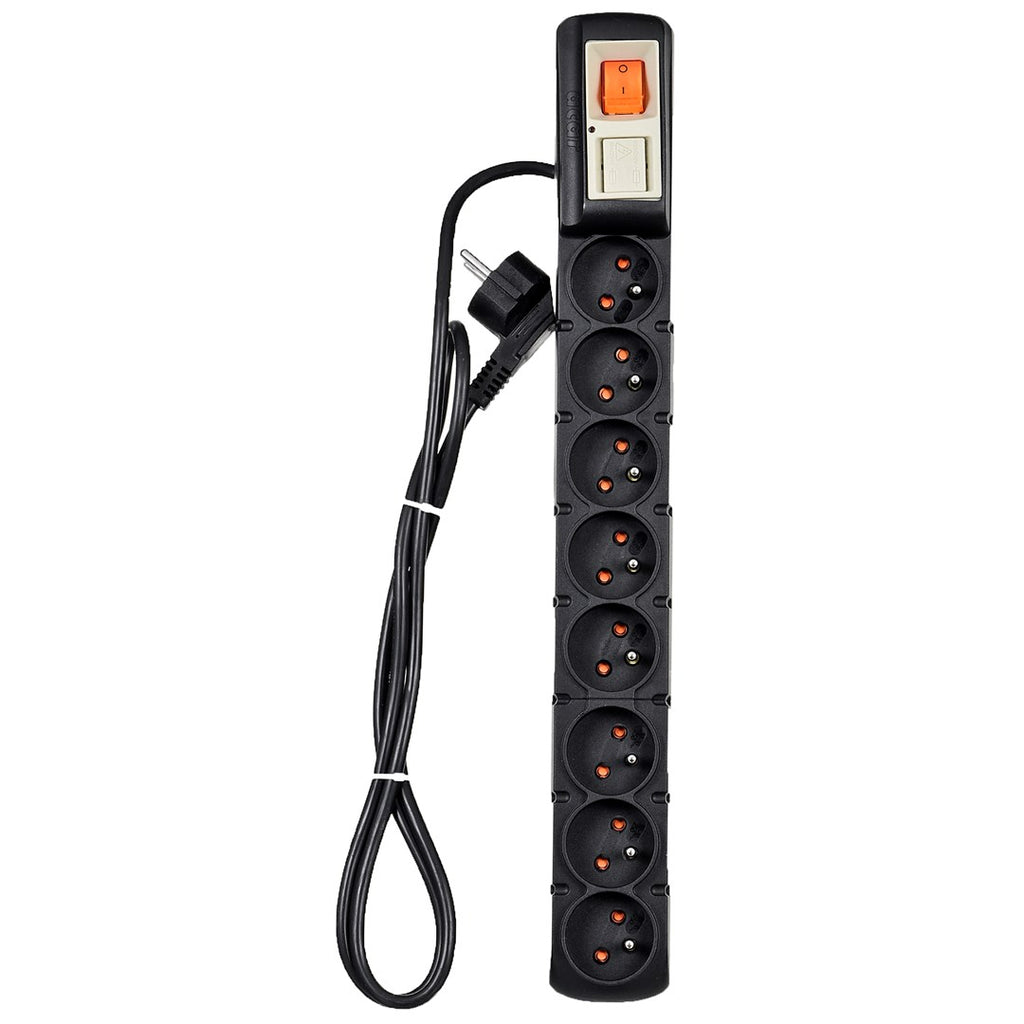 Acar S8 PRO Surge Protector 8 Sockets 1.5 m Black