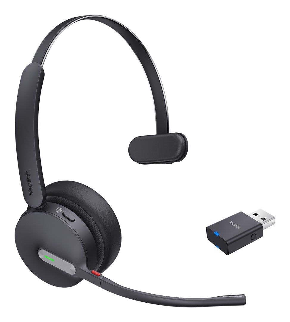 Yealink WH64 Hybrid Mono Wireless Headset - Bluetooth - Office/Call Center - Black