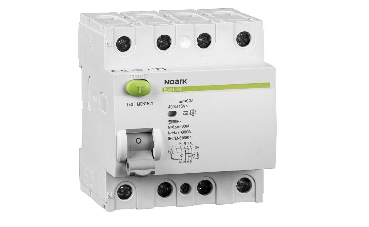 Noark Residual Current Circuit Breaker Ex9L-N 4P 40A 30mA