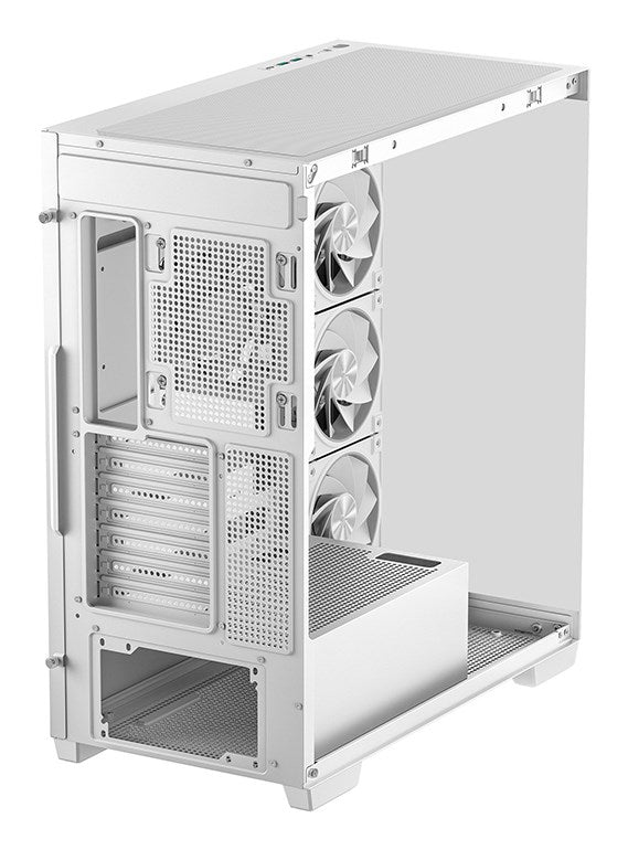 DeepCool CG580 4F V2 Midi Tower White - Elegant PC Case with Panoramic View