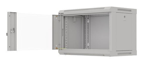 Lanberg Rack Mounting Cabinet 19" 6U 540x350 Grey with Glass Door WF03-5306-10S
