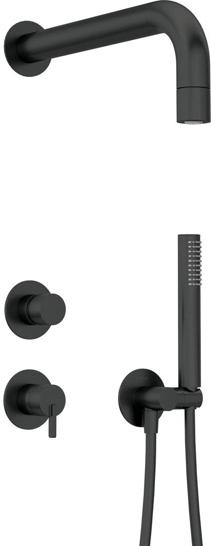 Concealed shower set with hand shower