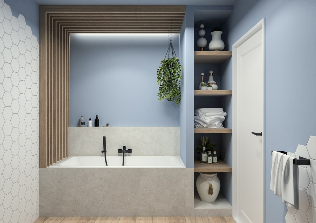 Deante Wall-Mounted Bathtub Mixer Semi-Matte Black BQH N10M