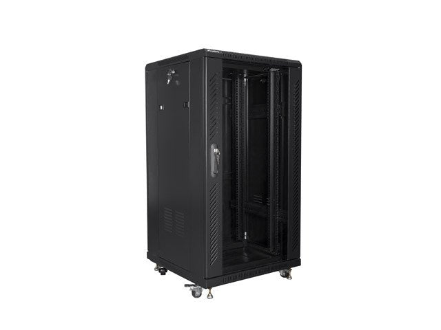 Lanberg Freestanding Rack FF01-6622-12B - 22U, 1159 mm Height, 600 mm Width, 600 mm Depth, Black