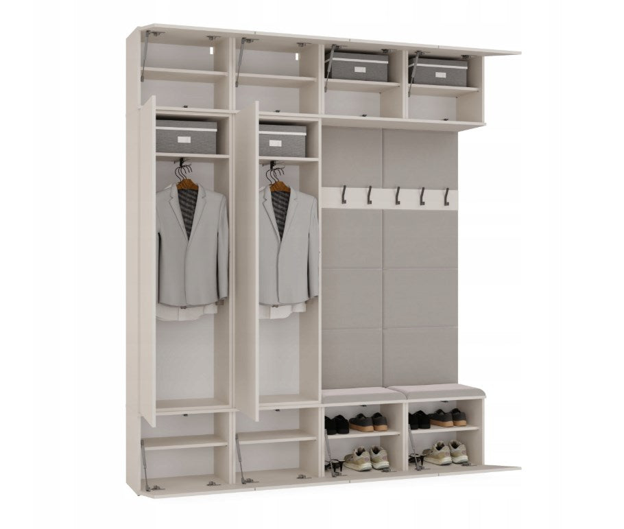 TOP E SHOP HAGA IV 2SZ2W Cashmere Wardrobe M-MP-G-HAG-IV/2S W-KASZ 10 Doors, Modern Style