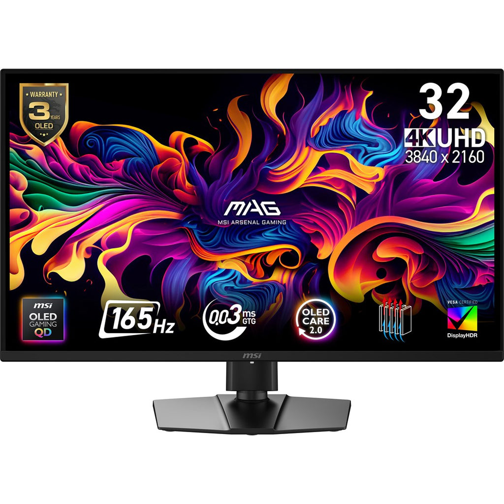 MSI MAG 322UP QD-OLED E16 Monitor 31.5" 4K Ultra HD Black 3840 x 2160 pixels Gaming