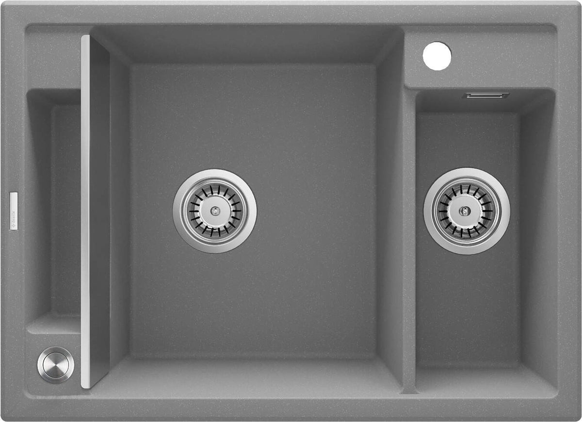 Deante Magnetic Granite Sink 1.5-Bowl 69x50cm Gray
