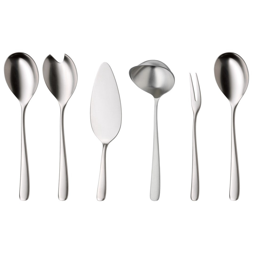 WMF Vision Cutlery Set for 12 People, 66 Pieces, 60 Pieces with Serving Utensils