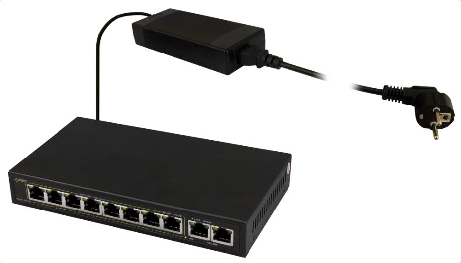 PULSAR SG108 10-Port PoE Switch (8xPoE + 2xUplink)