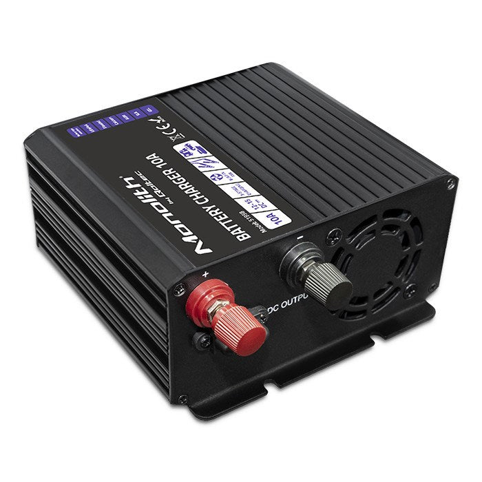 Qoltec Smart Monolith Battery Charger for LiFePO4 AGM GEL SLA Batteries 10A 12V