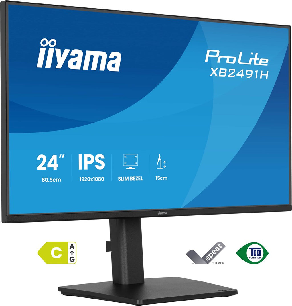 IIYAMA Computer Monitor 23.8 inch Full HD 1920 x 1080 IPS XB2491H-B1
