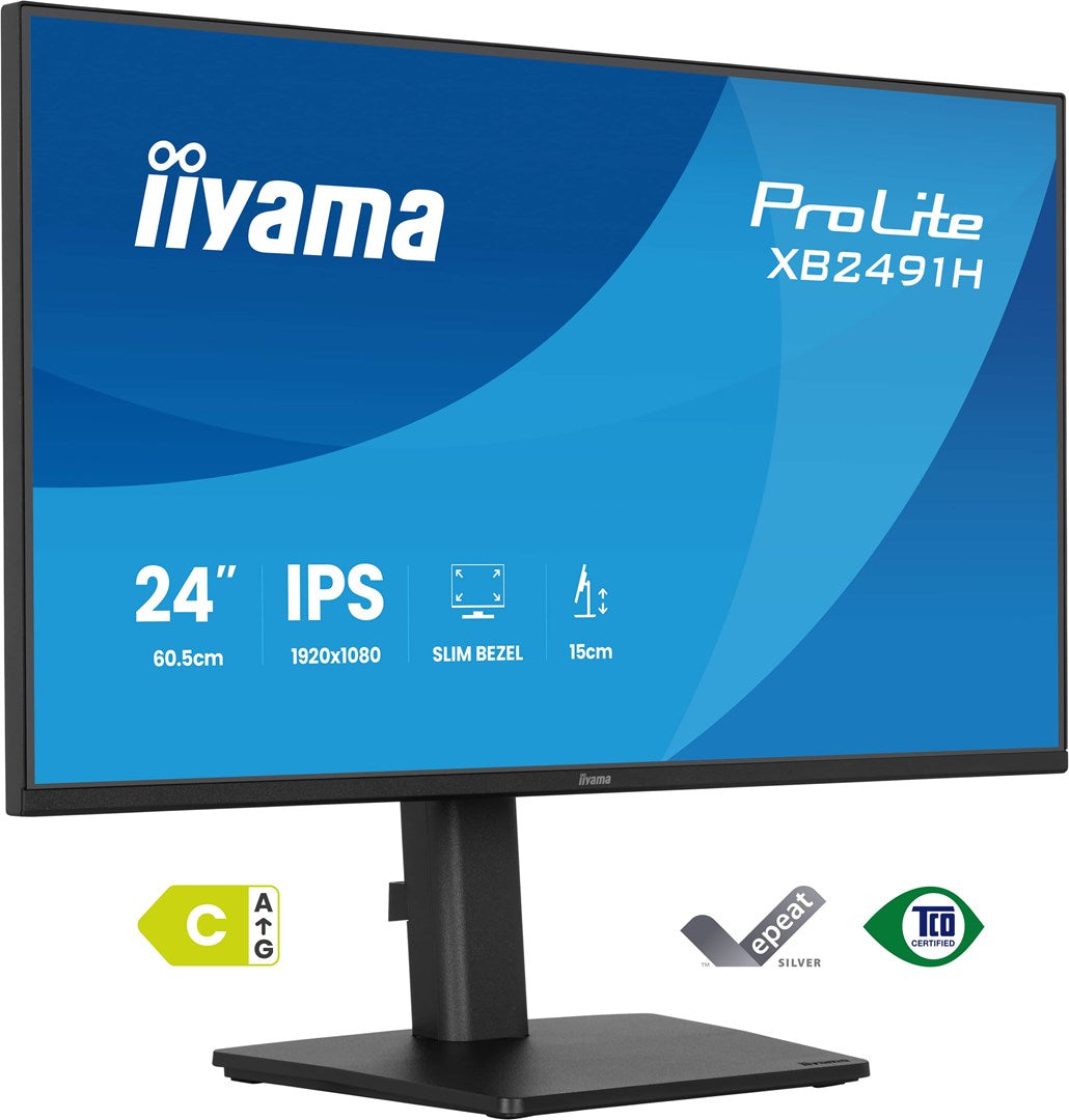 IIYAMA Computer Monitor 23.8 inch Full HD 1920 x 1080 IPS XB2491H-B1