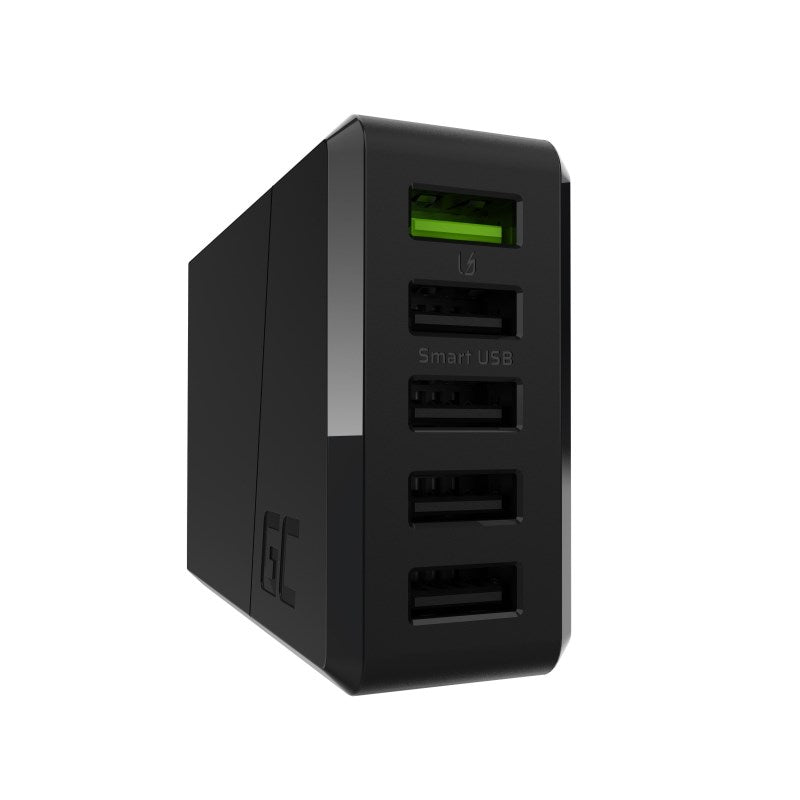 Green Cell Mobile Device Charger 5 USB Ports Black Indoor CHARGC05