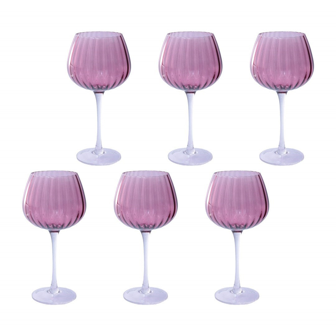ROSE&TULIPANI PRISMIA Set of 6 Glasses 460 ml Pink