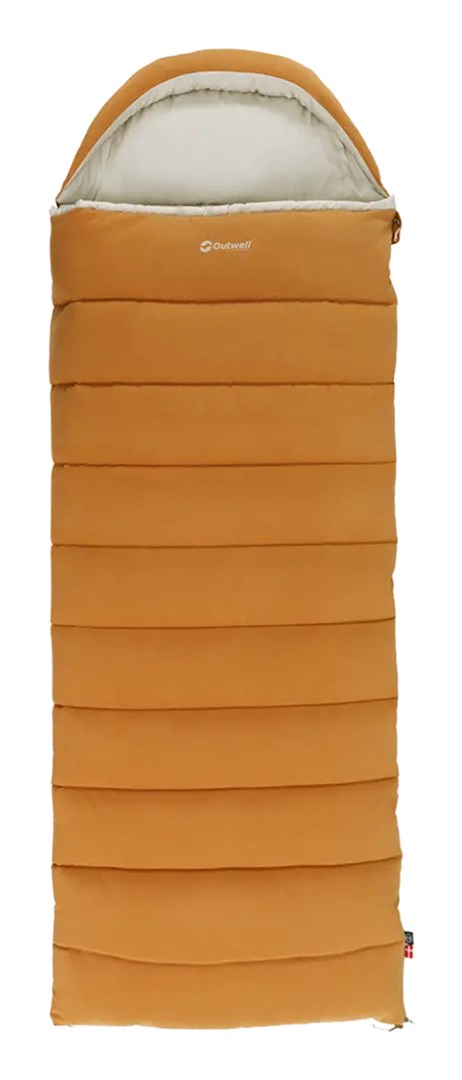 Outwell 230506 sleeping bag Adult Semi-rectangular sleeping bag Cotton  Nylon  Polyester  Recycled polyester Yellow