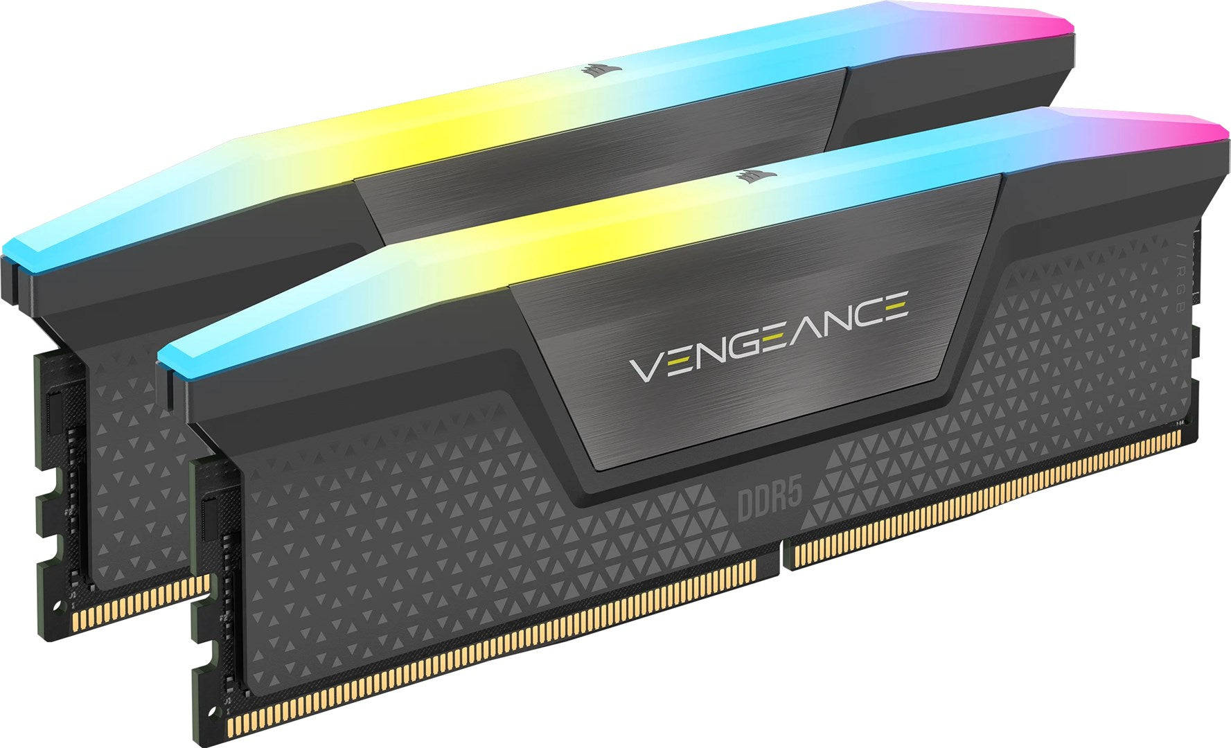 CORSAIR Vengeance RGB - DDR5 - Kit - 32GB: 2 x 16GB - DIMM 288-PIN - 1600 MHz / PC5-51200 - CL32 - grey (CMH32GX5M2B6400Z32)