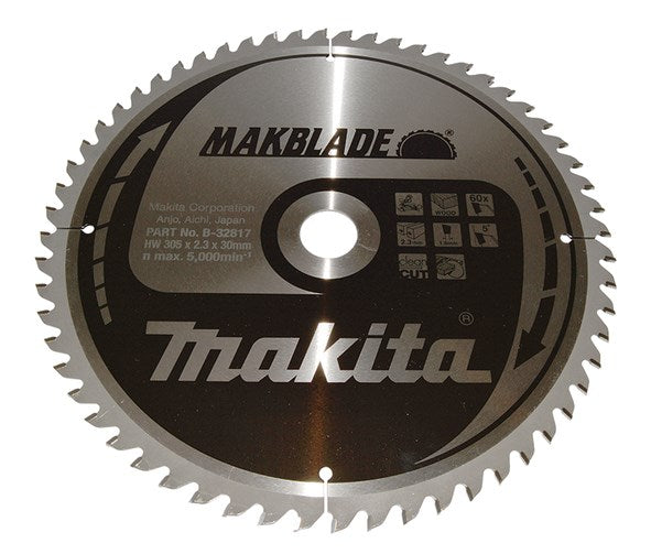 MAKITA MakBlade Circular Saw Blade 305 mm 60 Teeth 30 mm Bore B-32817